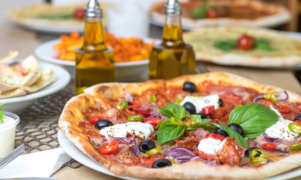 Playa Blanca Lanzarote pizza at an Italian restaurant