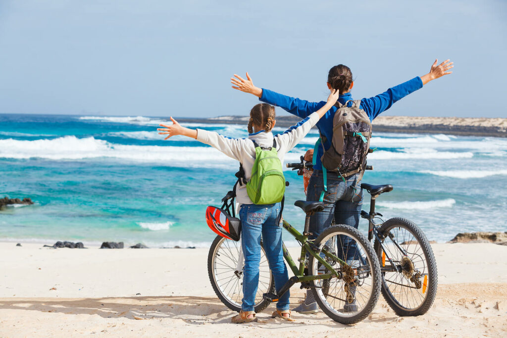 Villa Playa Blanca Family having a cycling excursion on lanzarote